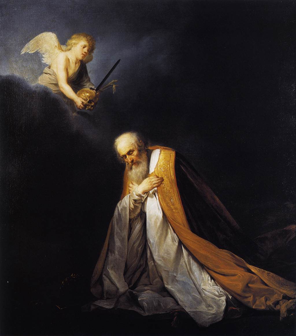 King David in prayer